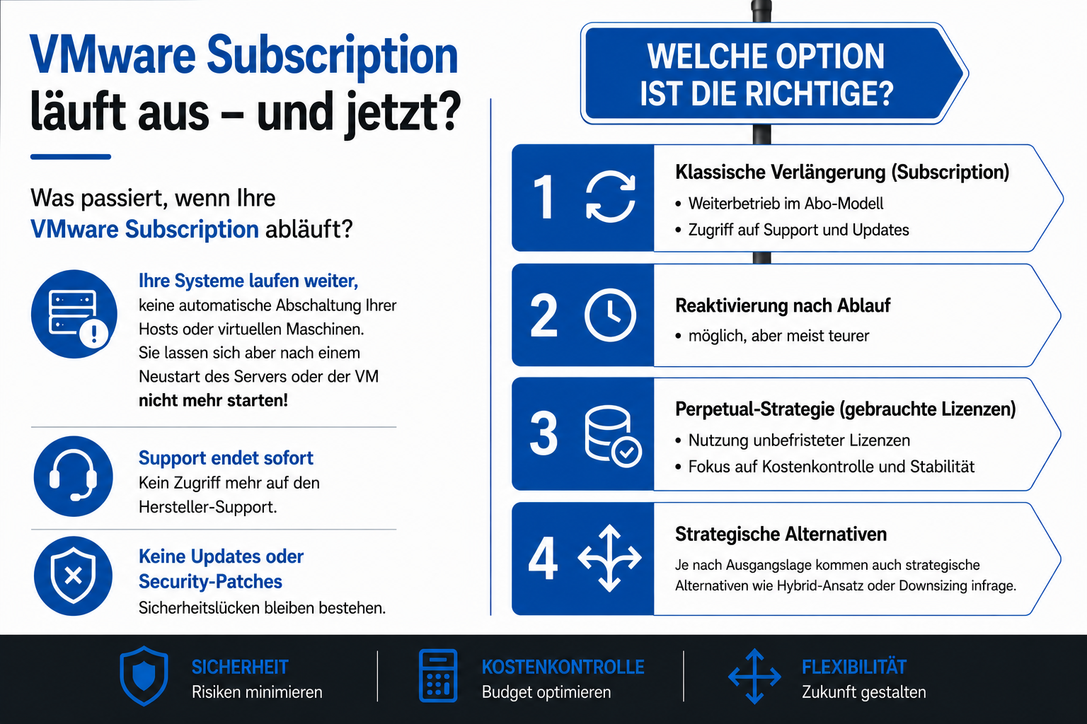 vmware läuft aus Grafik zu VMware Subscription läuft aus: Optionen & Lösungen für Unternehmen